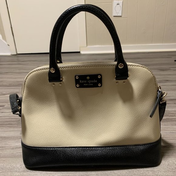 Kate Spade | Women's Two Tone Leather Satchel Purse Handbag - Picture 1 of 13